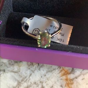 Genuine 10K Gold Apatite Ring